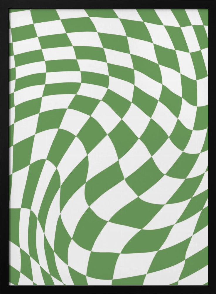 Groen schaakbord | Poster