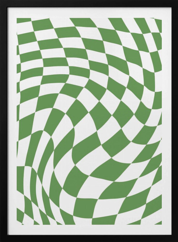 Groen schaakbord | Poster