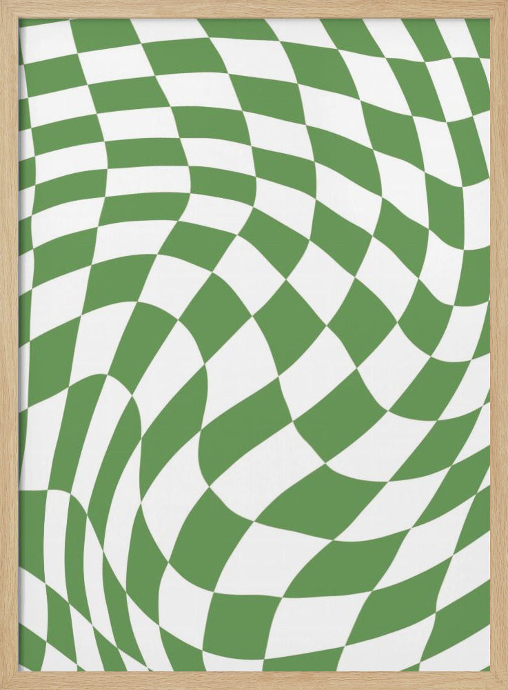 Groen schaakbord | Poster