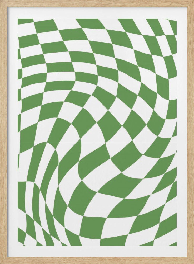 Groen schaakbord | Poster