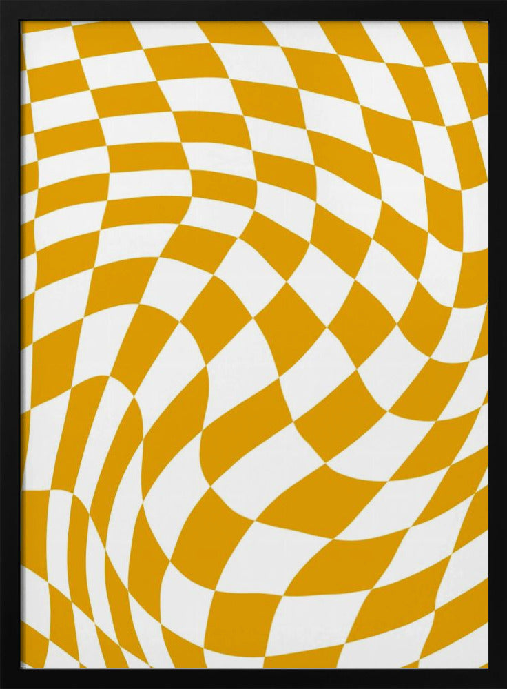 Schaakbord geel | Poster