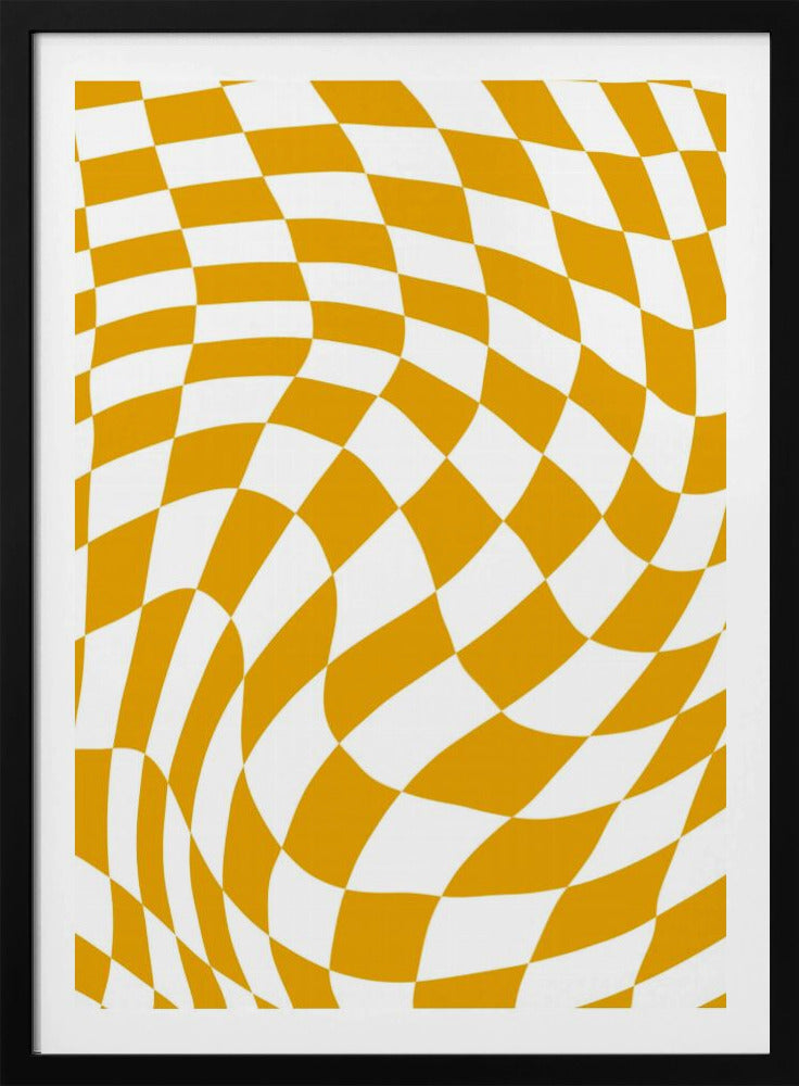 Schaakbord geel | Poster
