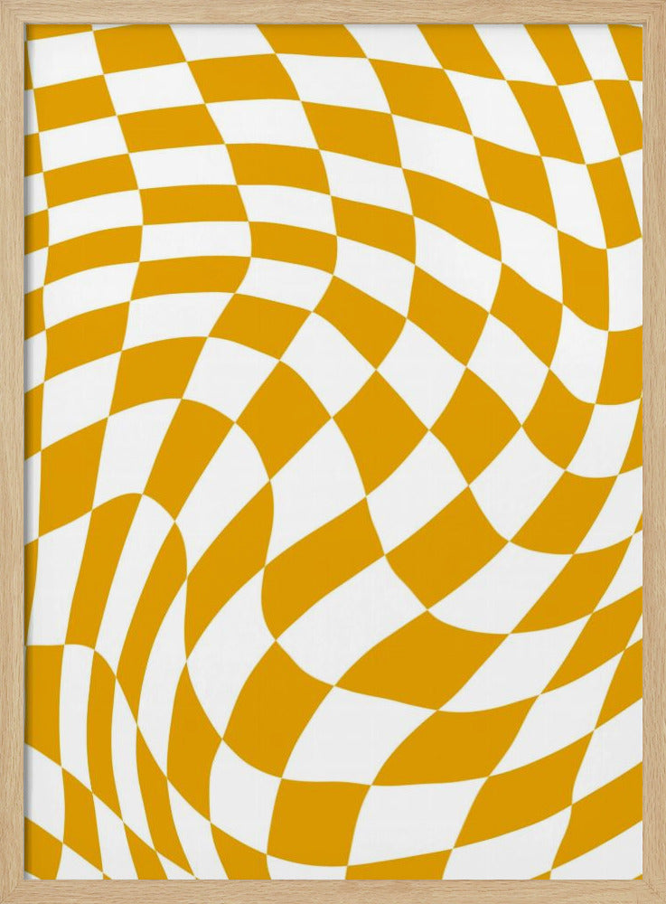 Schaakbord geel | Poster