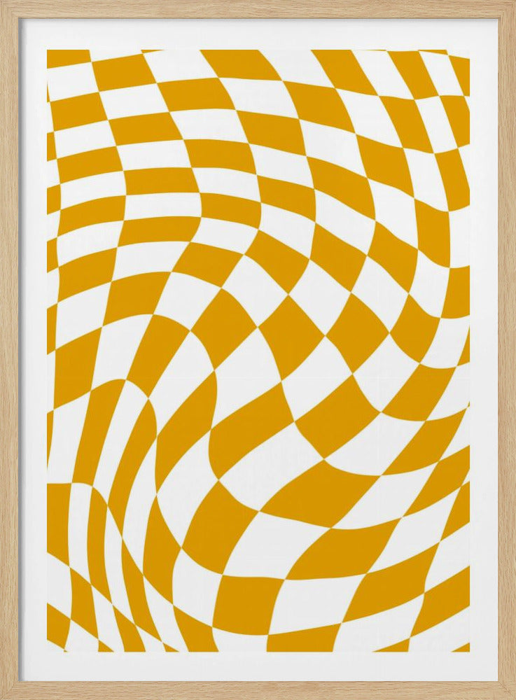 Schaakbord geel | Poster