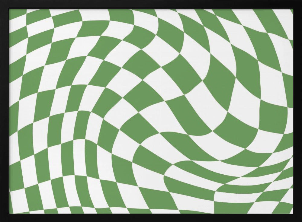 Groen schaakbord | Poster