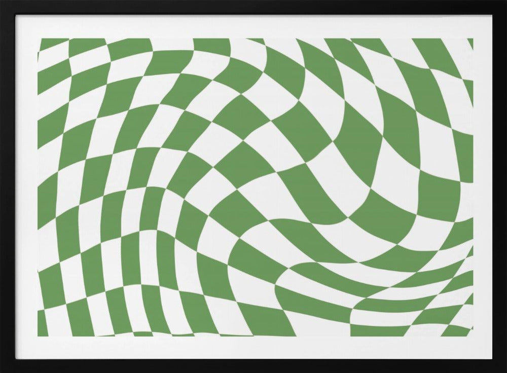 Groen schaakbord | Poster