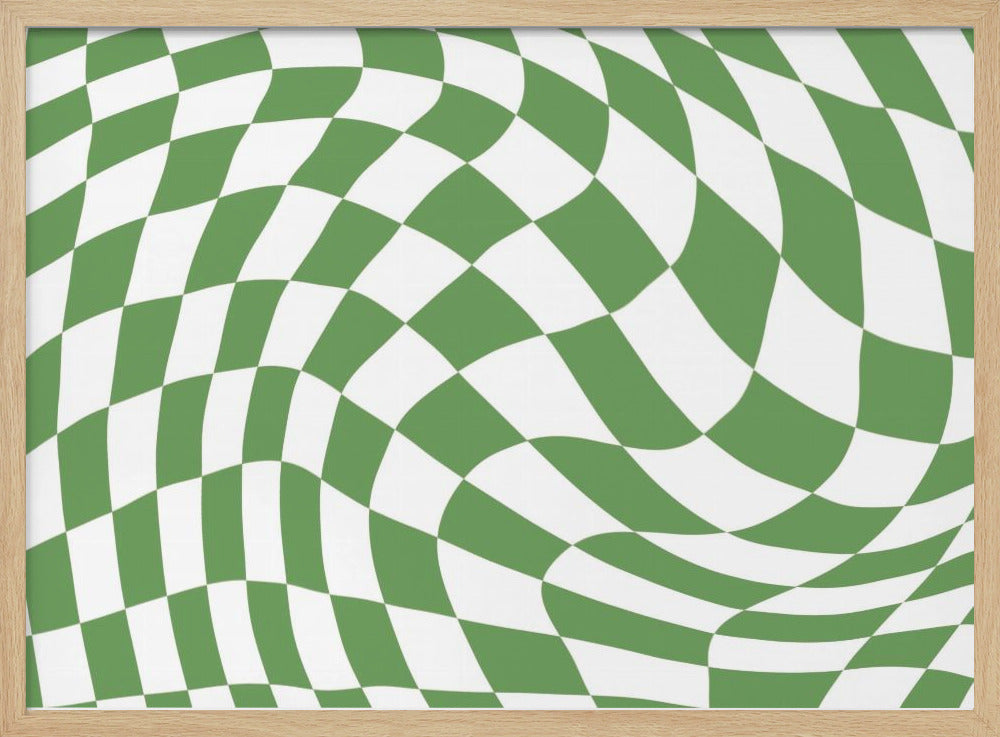 Groen schaakbord | Poster