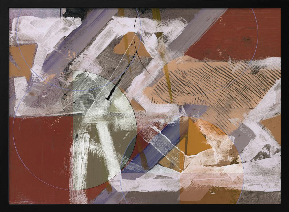 Abstracte cirkels en texturen 1 | Poster