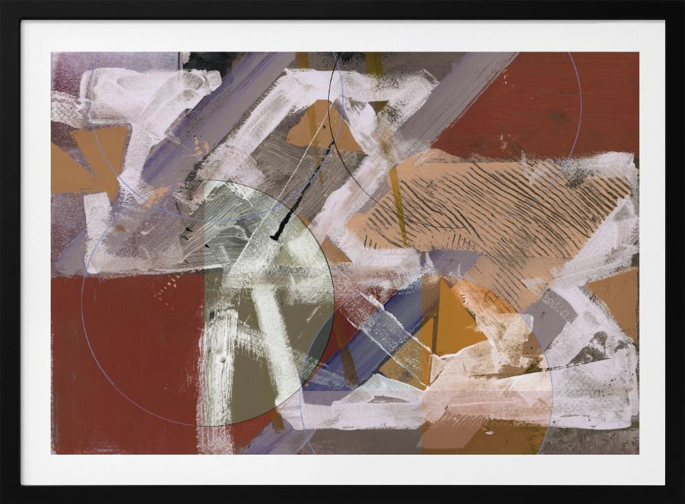 Abstracte cirkels en texturen 1 | Poster