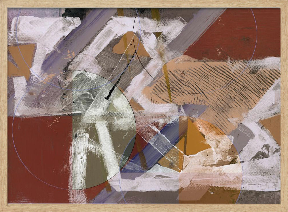 Abstracte cirkels en texturen 1 | Poster