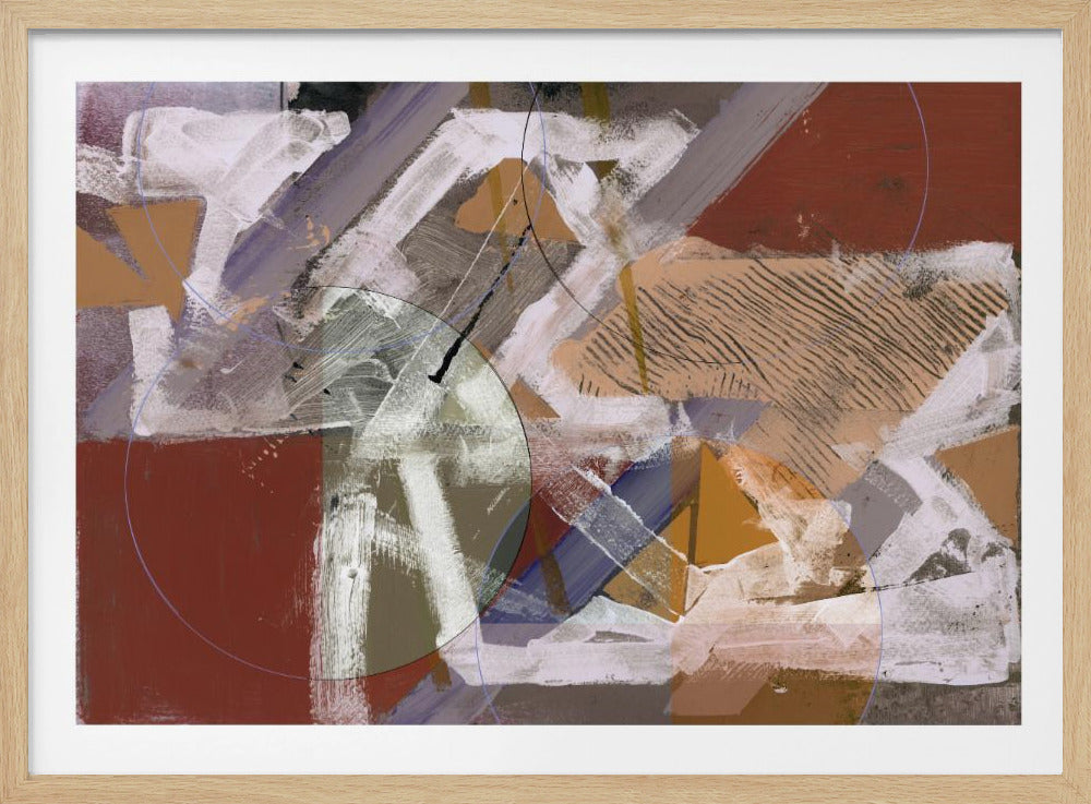 Abstracte cirkels en texturen 1 | Poster