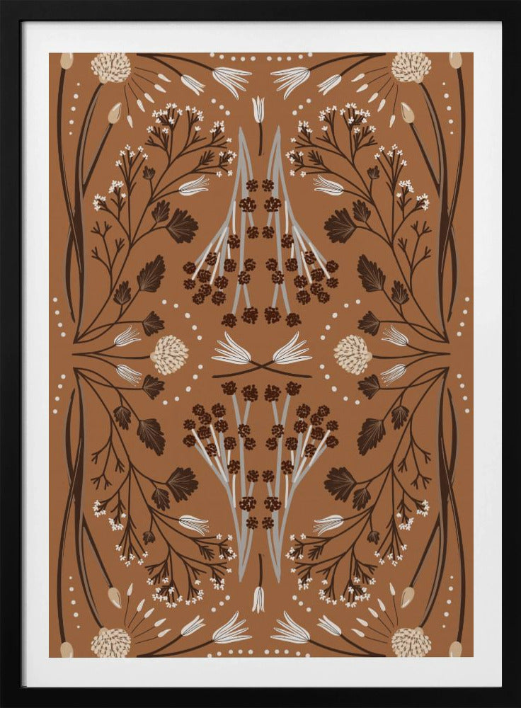 Folk Mirrored Botanicals - Aardetinten | Poster