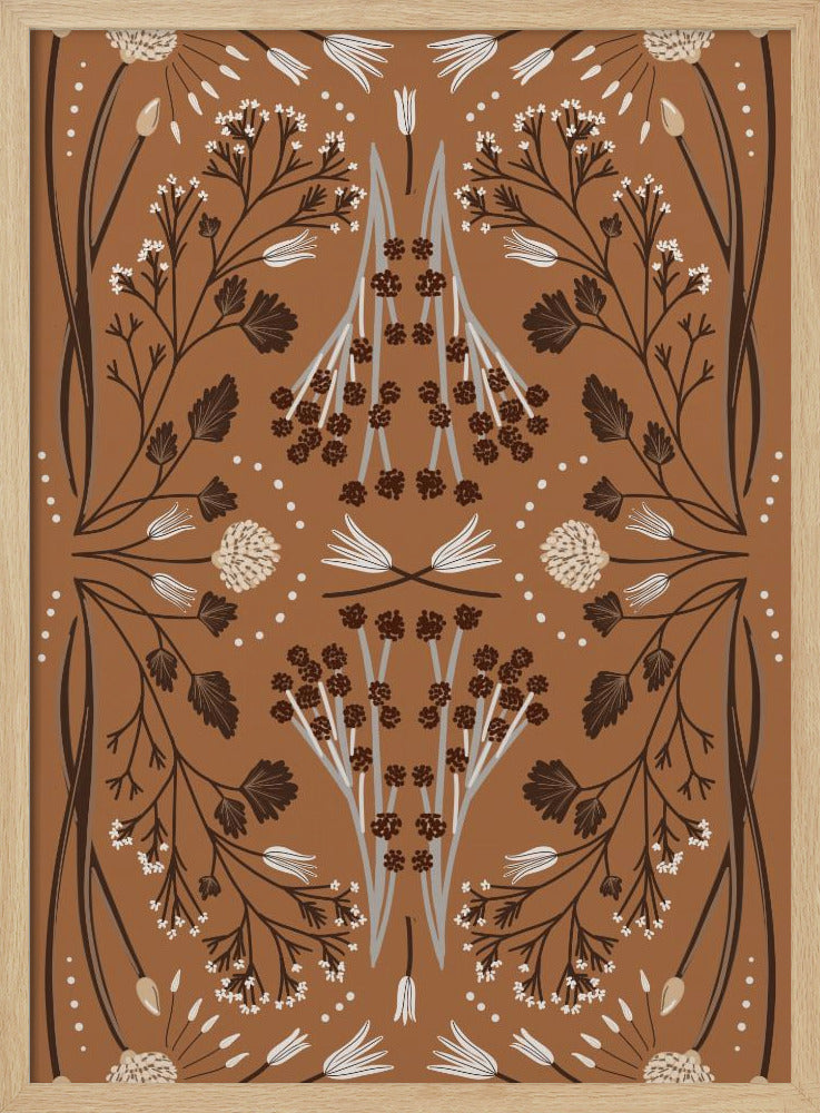 Folk Mirrored Botanicals - Aardetinten | Poster