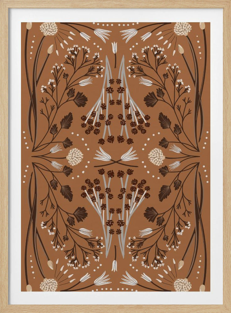Folk Mirrored Botanicals - Aardetinten | Poster