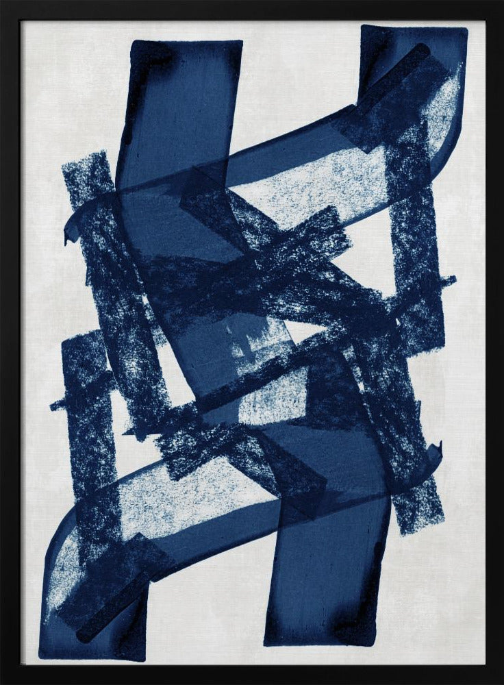Abstracte Blauwe Structuur 1 | Poster