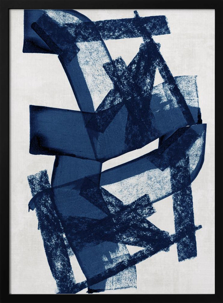 Abstracte Blauwe Structuur 2 | Poster