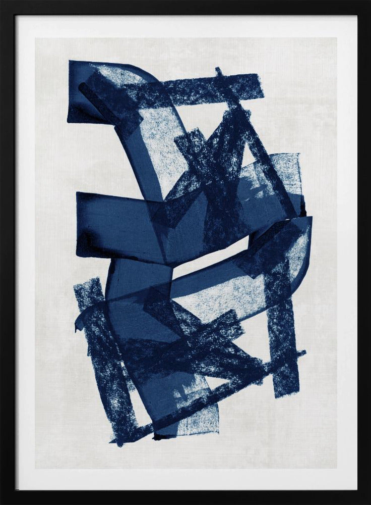 Abstracte Blauwe Structuur 2 | Poster