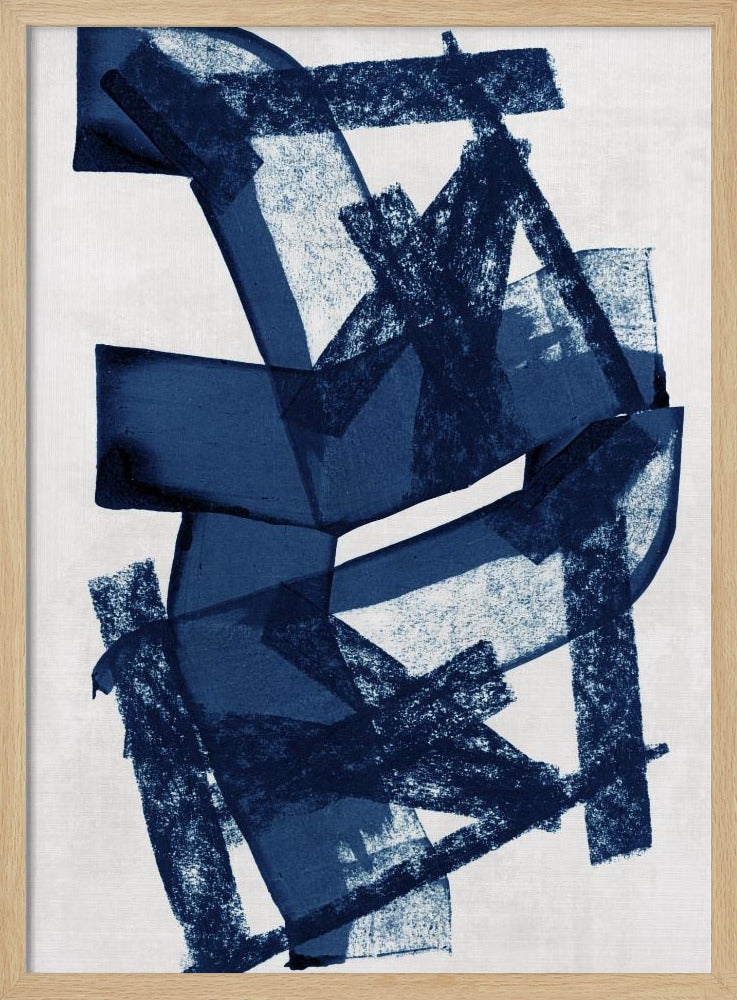 Abstracte Blauwe Structuur 2 | Poster