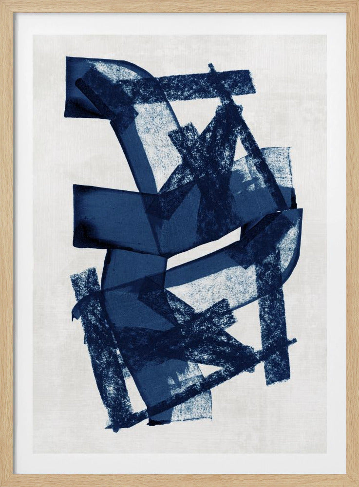 Abstracte Blauwe Structuur 2 | Poster