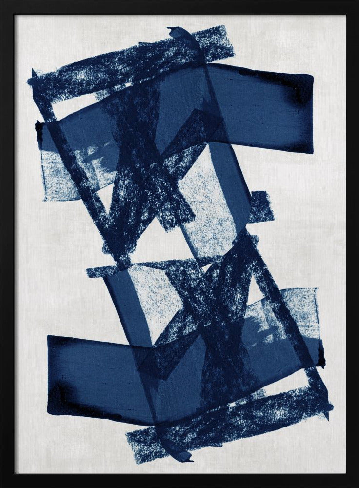 Abstracte Blauwe Structuur 3 | Poster