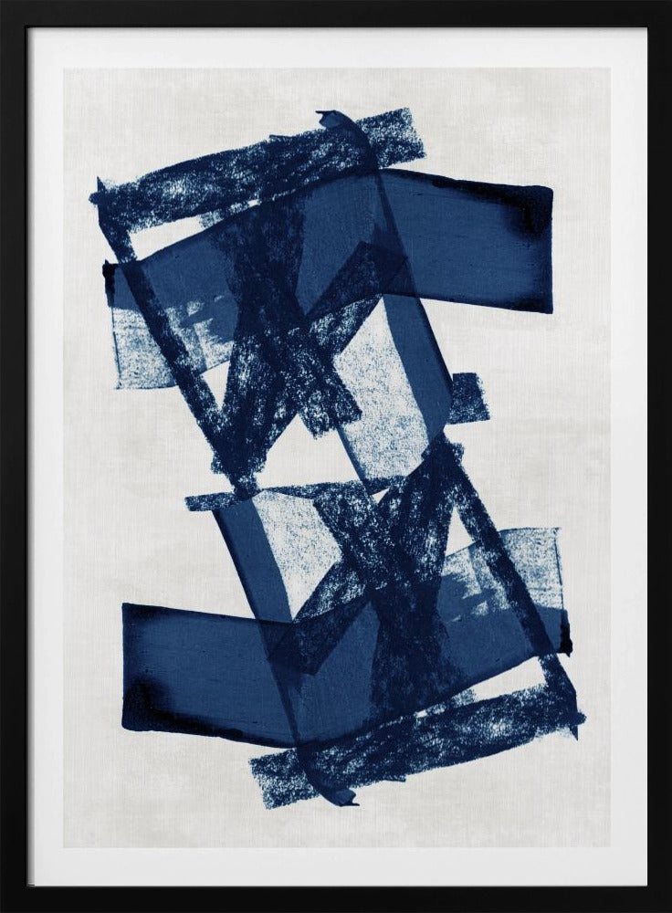 Abstracte Blauwe Structuur 3 | Poster