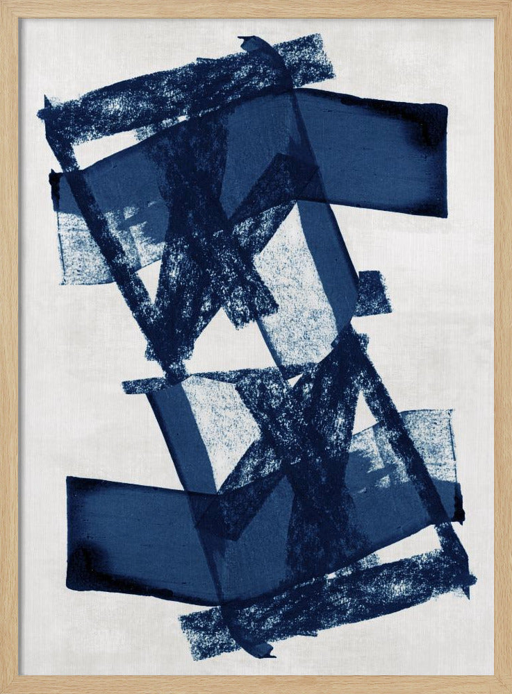 Abstracte Blauwe Structuur 3 | Poster