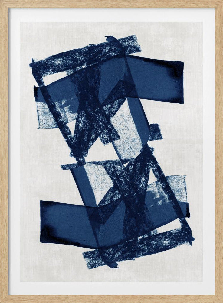 Abstracte Blauwe Structuur 3 | Poster