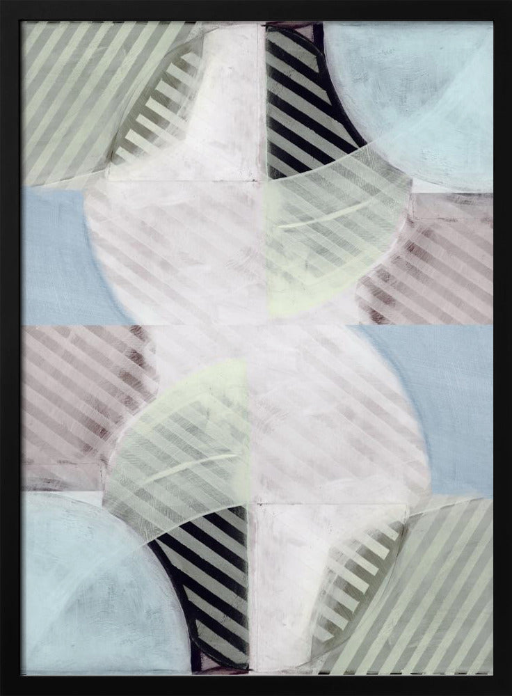 Abstracte Mistige Strepen 1 | Poster