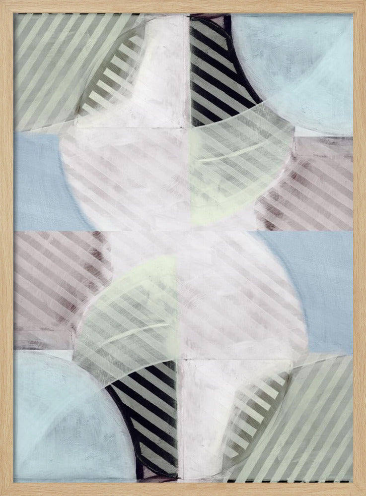 Abstracte Mistige Strepen 1 | Poster