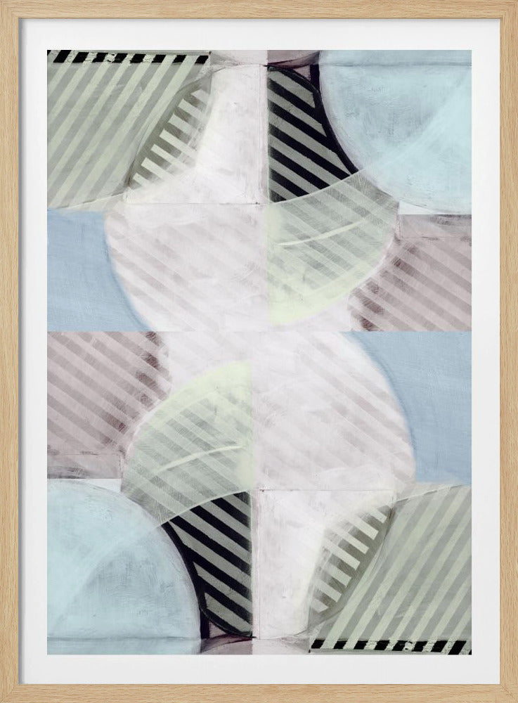 Abstracte Mistige Strepen 1 | Poster