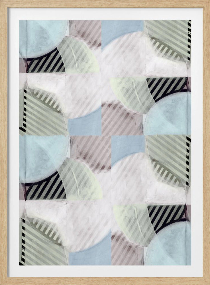 Abstracte Mistige Strepen 2 | Poster
