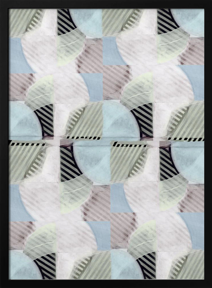 Abstracte Mistige Strepen 3 | Poster