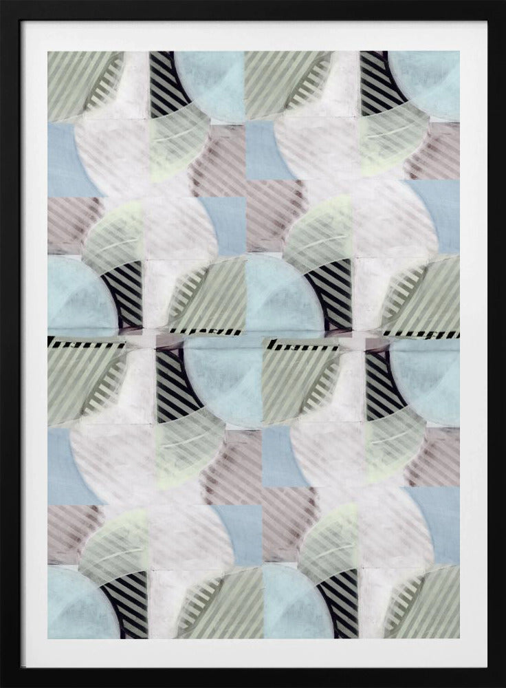 Abstracte Mistige Strepen 3 | Poster