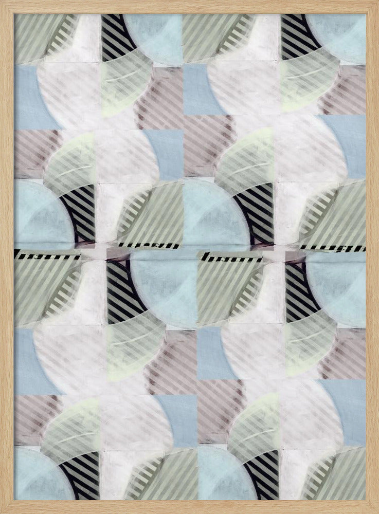 Abstracte Mistige Strepen 3 | Poster