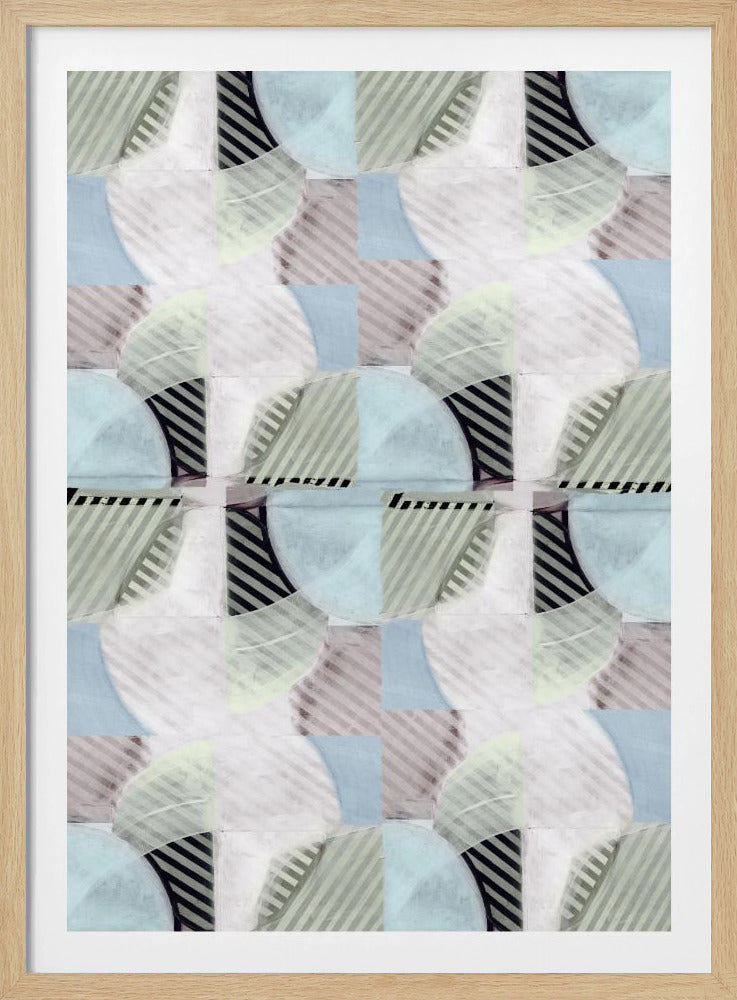 Abstracte Mistige Strepen 3 | Poster