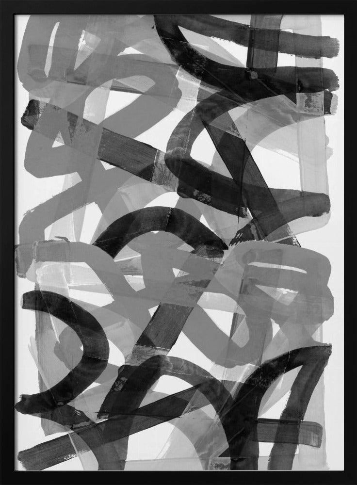 Schuifelende Stappen Zwart-Wit 2 | Poster