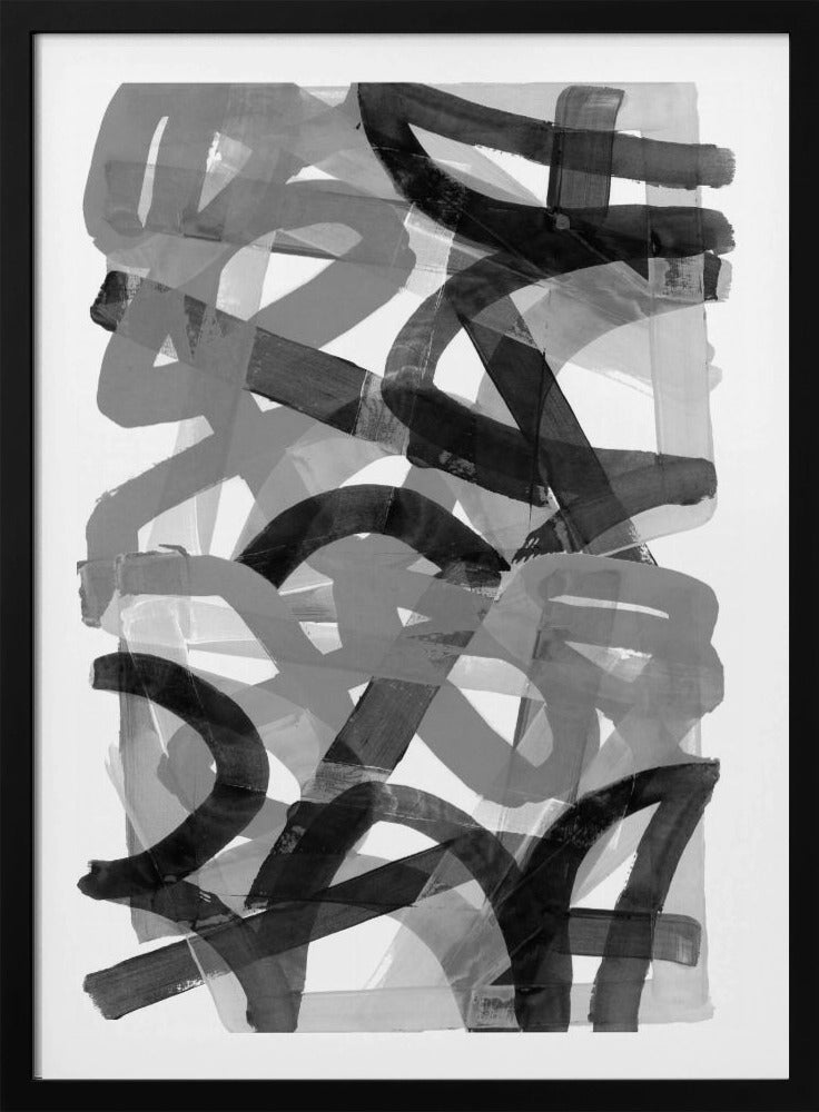 Schuifelende Stappen Zwart-Wit 2 | Poster