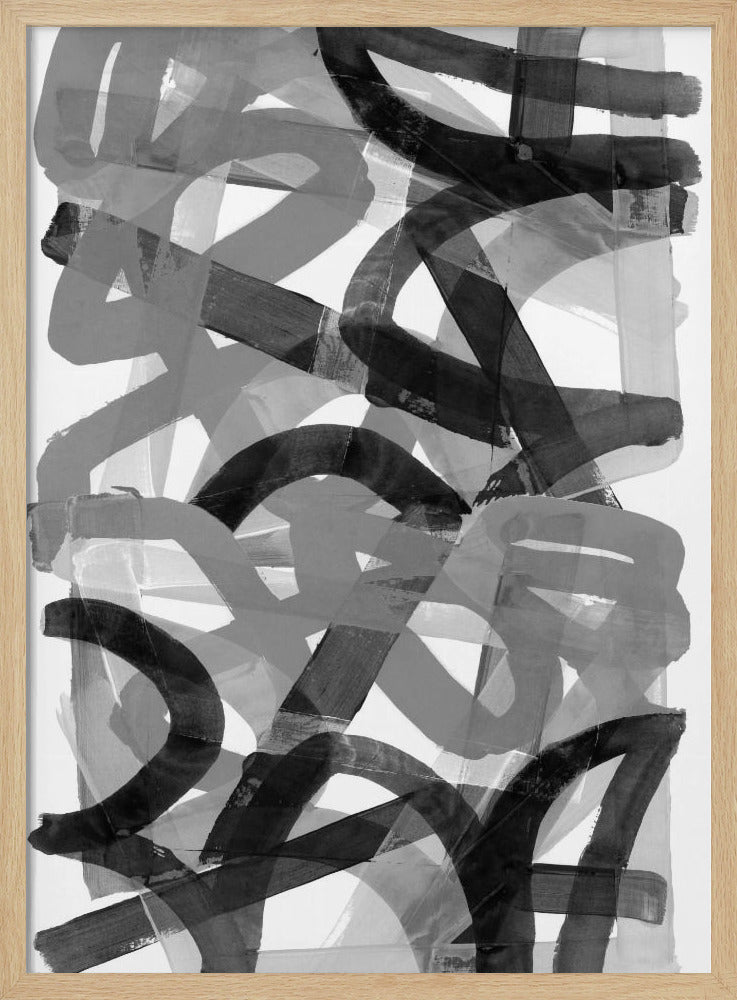Schuifelende Stappen Zwart-Wit 2 | Poster