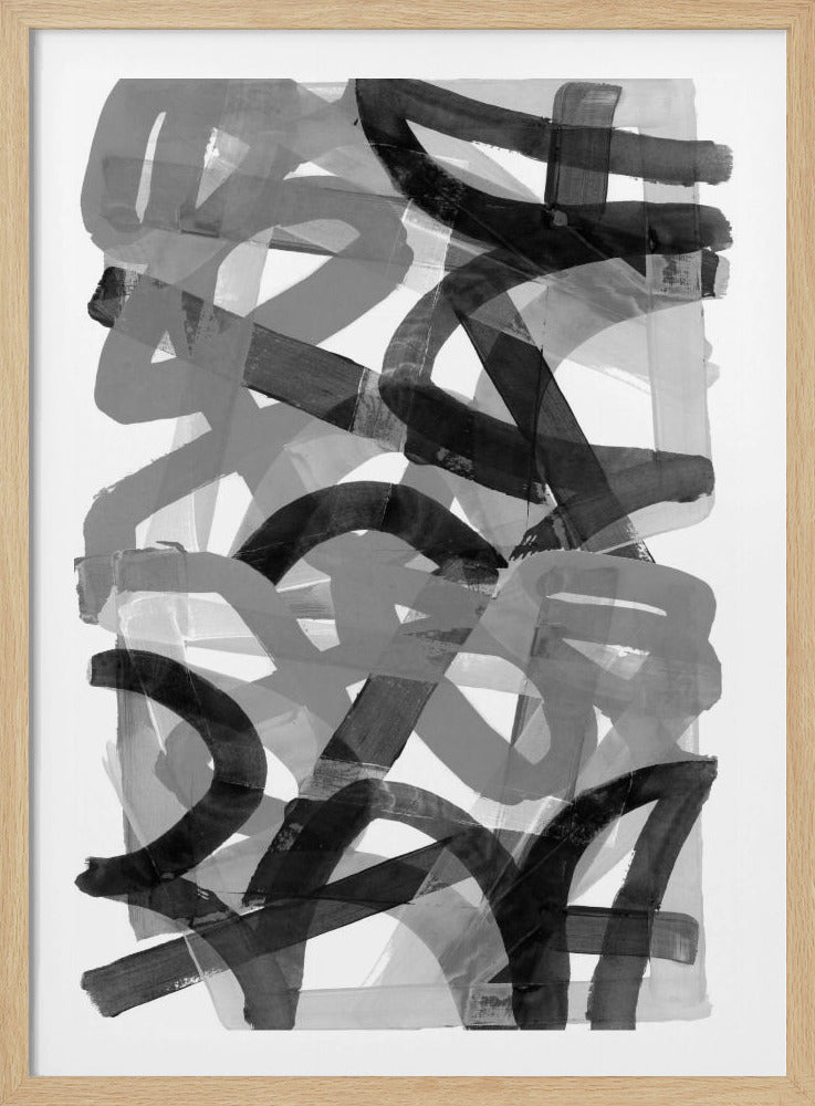 Schuifelende Stappen Zwart-Wit 2 | Poster