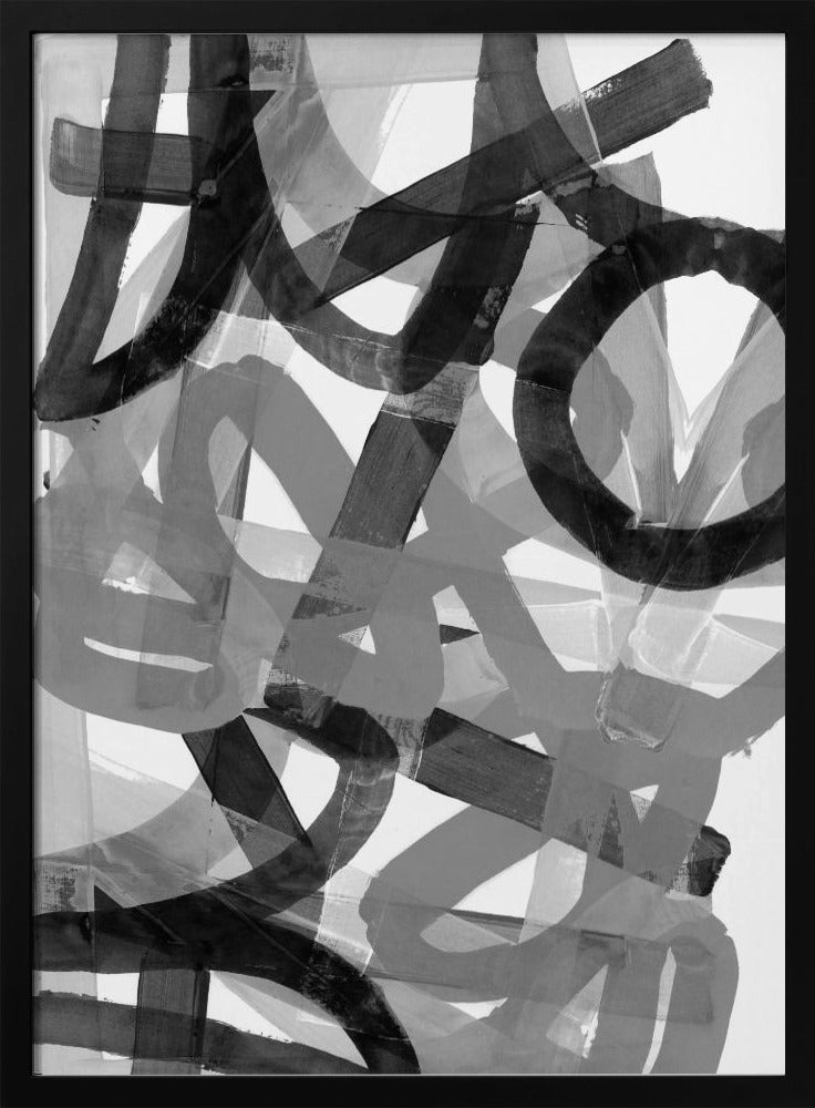 Schudden Stappen 1 Zwart-Wit | Poster