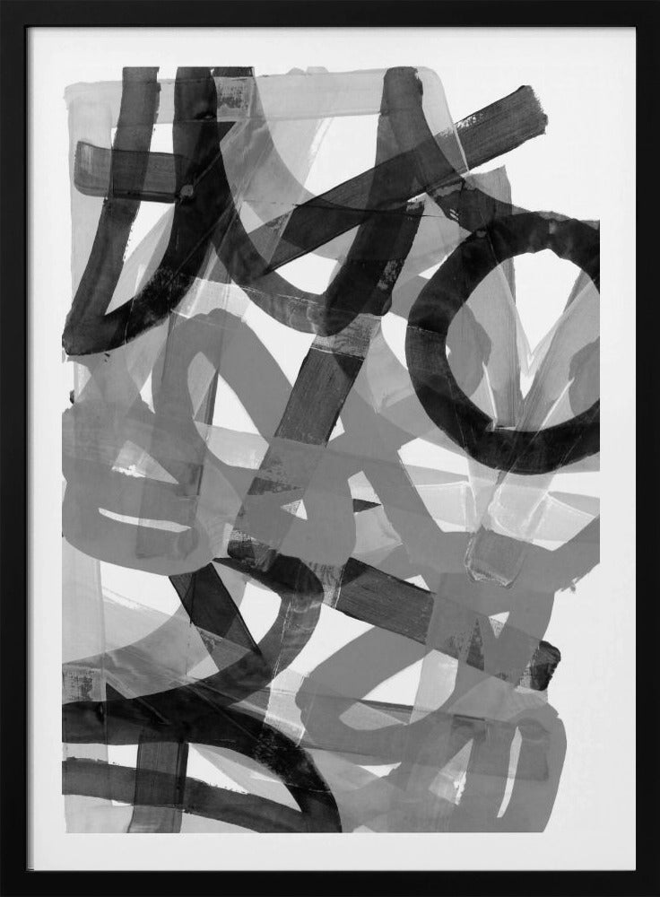 Schudden Stappen 1 Zwart-Wit | Poster