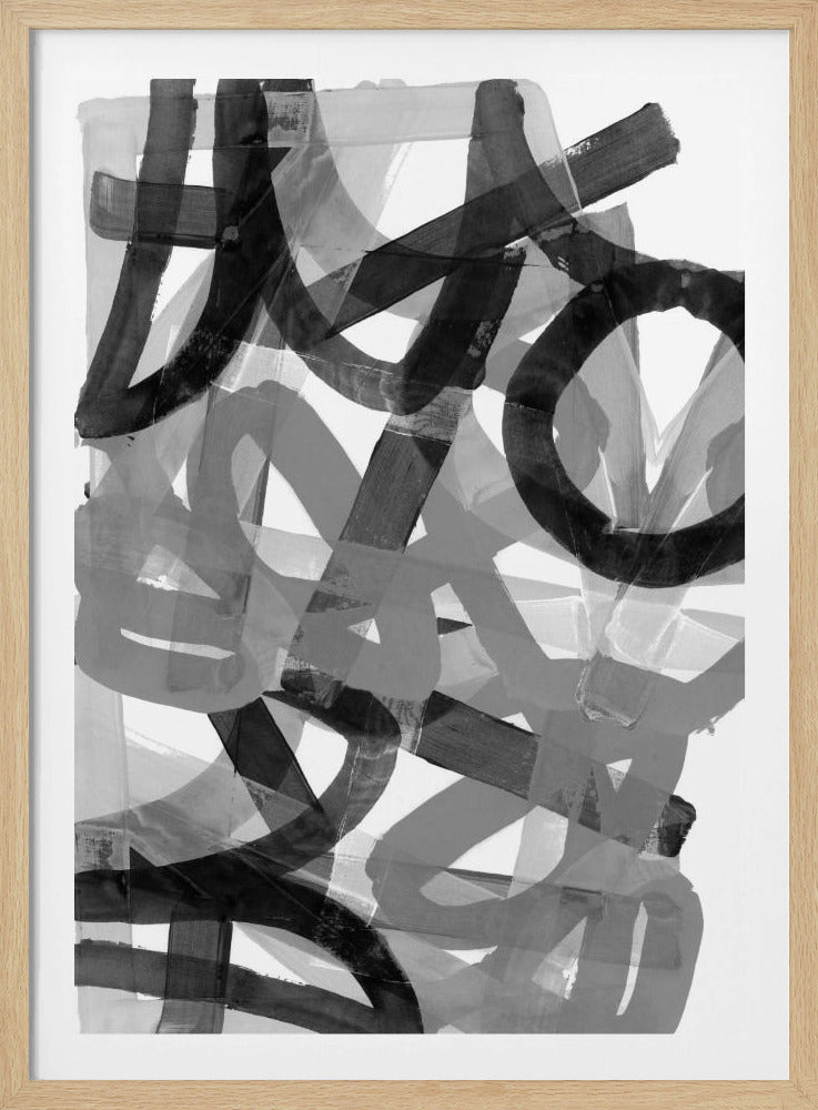 Schudden Stappen 1 Zwart-Wit | Poster