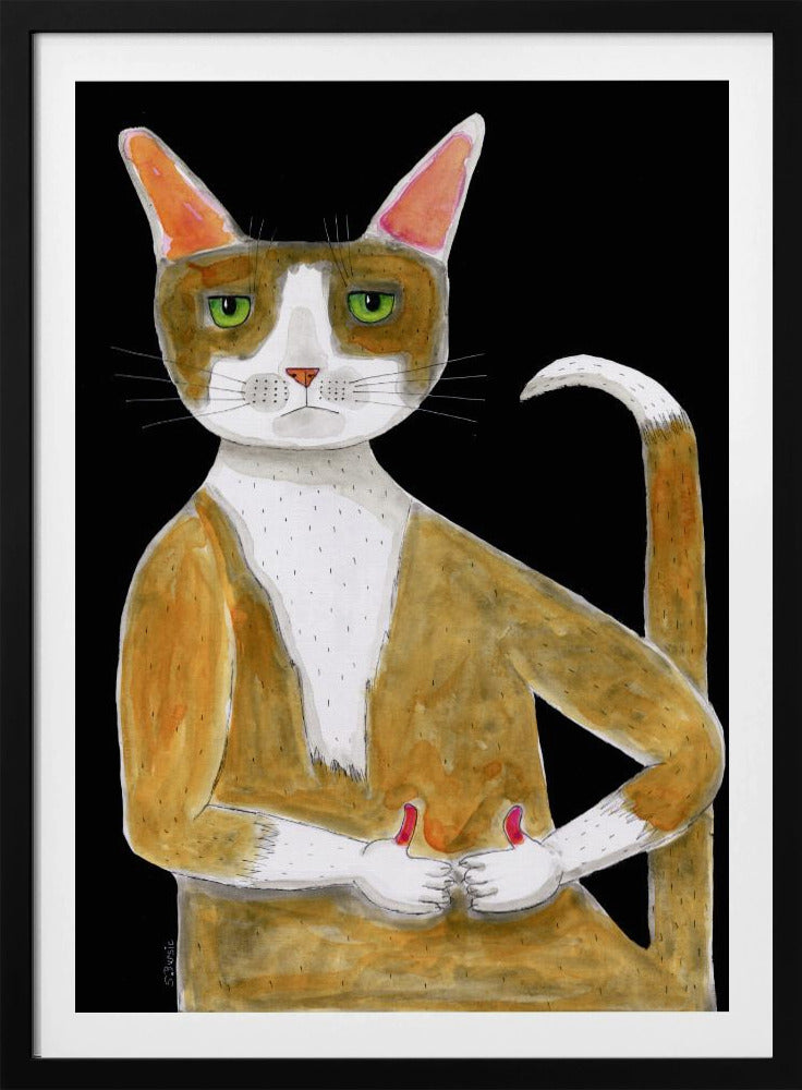 Alles oké kat, duimpje omhoog. | Poster