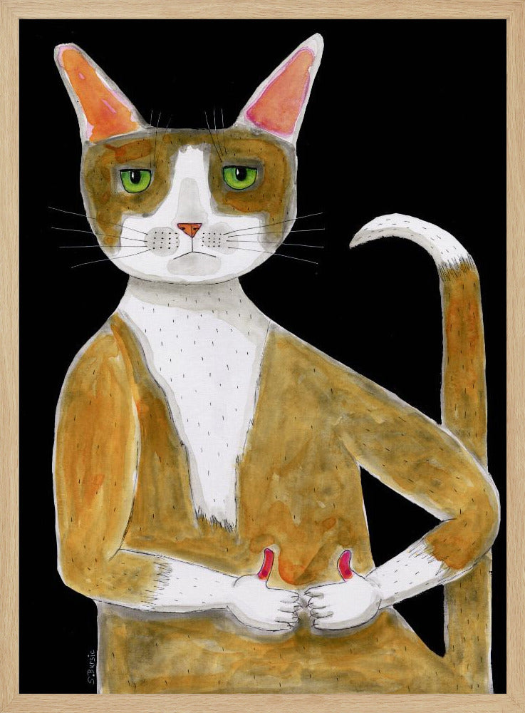Alles oké kat, duimpje omhoog. | Poster