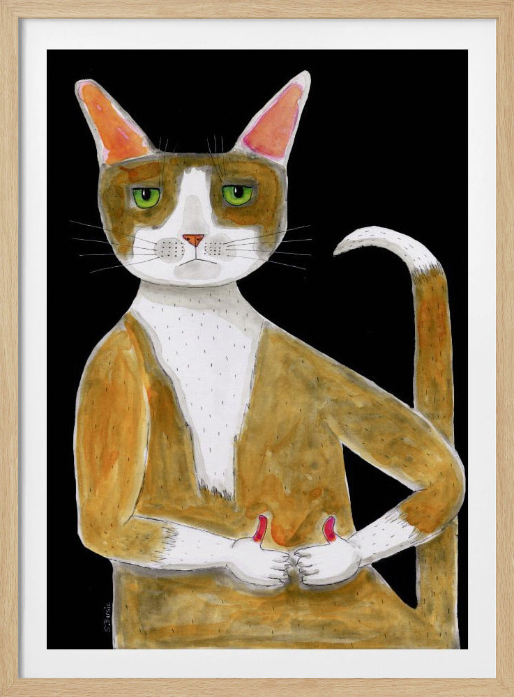 Alles oké kat, duimpje omhoog. | Poster