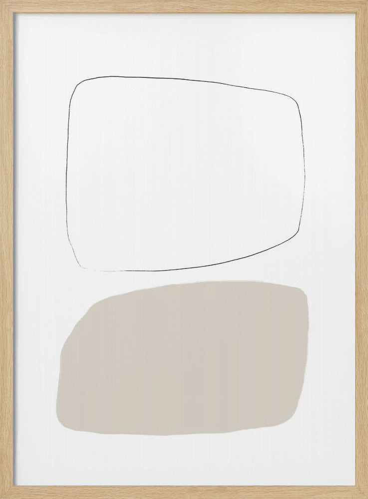 Twee zachte geometrische vormen | Poster