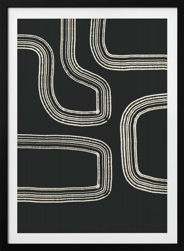Gedurfde gebogen lijnen | Poster