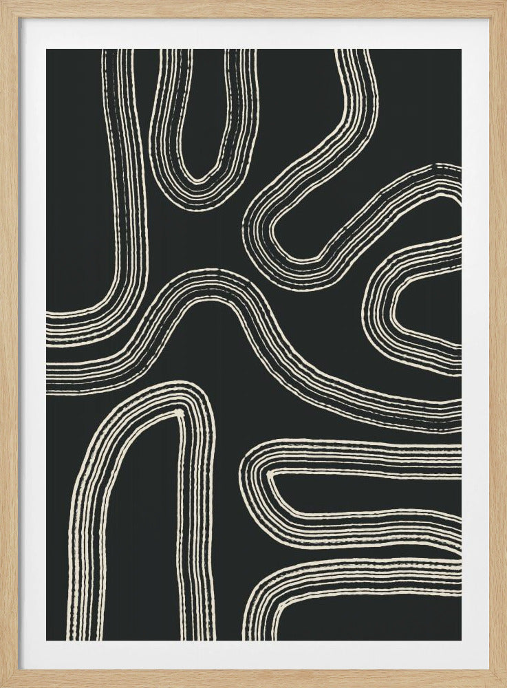 Gebogen paden | Poster