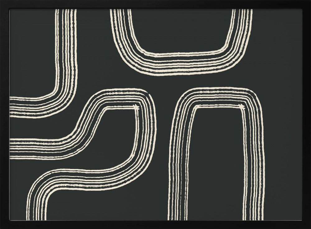 Gebogen paden | Poster