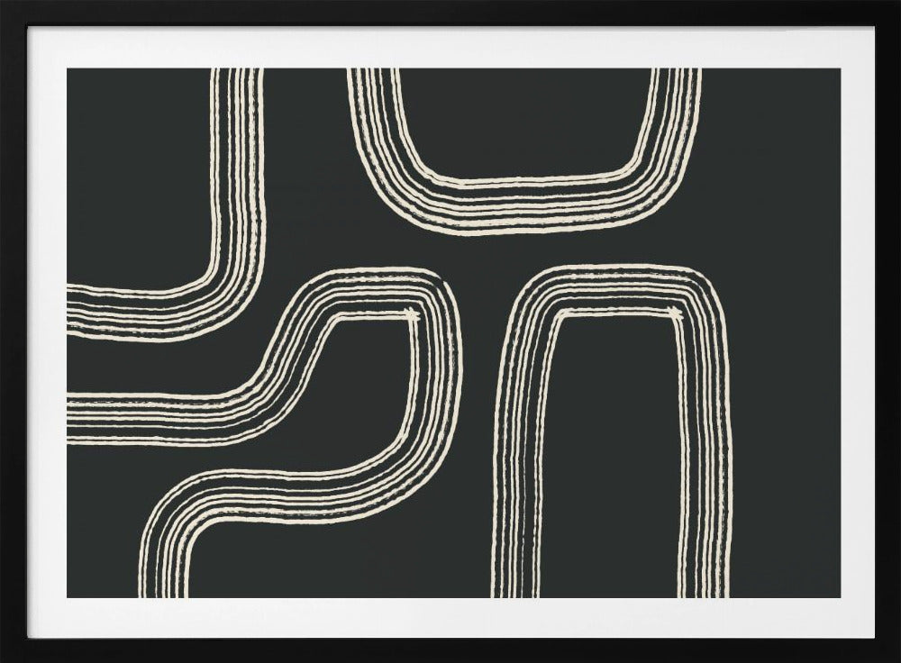 Gebogen paden | Poster